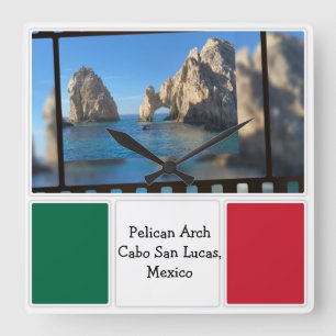 Pelican Arch, Cabo San Lucas   Square Wall Clock