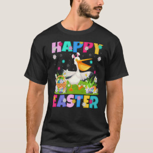 Pelican Bird Happy Easter Bunny Pelican Easter Su T-Shirt