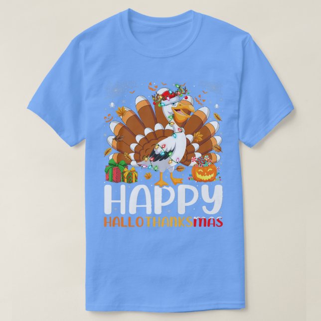 Pelican Bird Lover Halloween Christmas Happy Hallo T-Shirt (Design Front)
