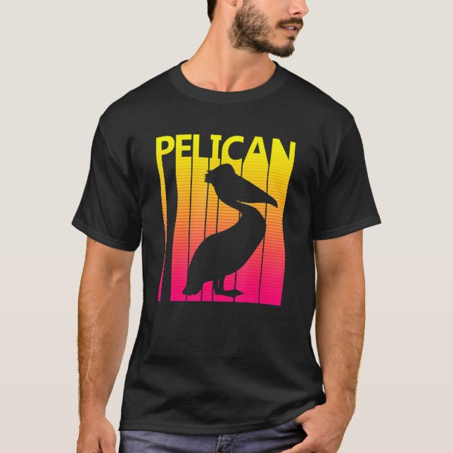 Pelican Bird Retro Costume T-Shirt (Front)