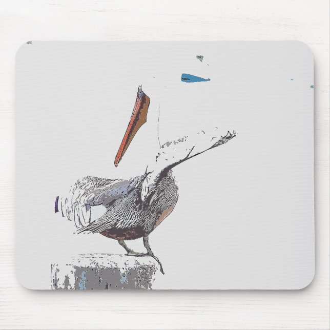 Pelican Birds Wildlife Animals Mouse Pad (Front)
