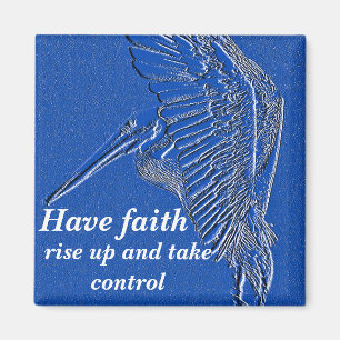 Pelican,Blue art_ Magnet
