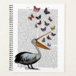 Pelican & Butterflies Planner<br><div class="desc">Pelican & Butterflies by Fab Funky.  Features butterflies flying out of a pelican's mouth. | 190004D</div>