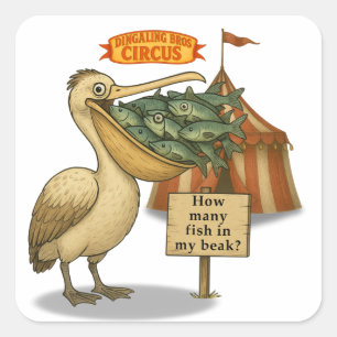 Pelican competition square sticker