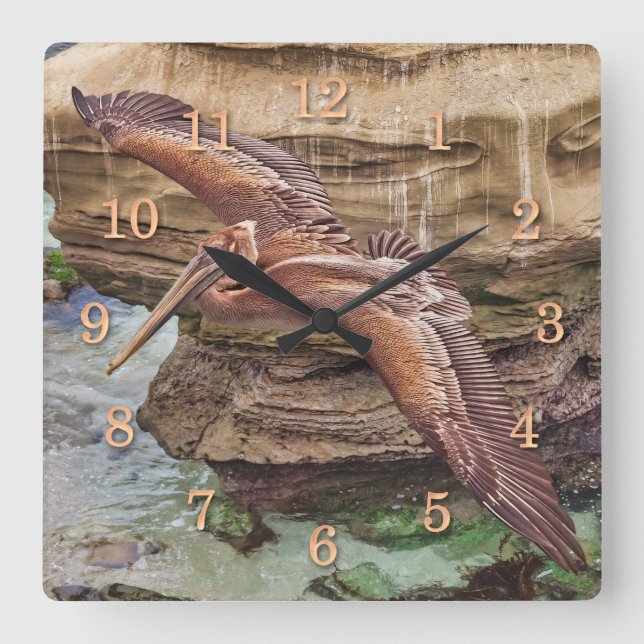 PELICAN COVE NAVIGATOR SQUARE WALL CLOCK (Front)