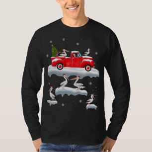 Pelican Driving Christmas Tree Red Truck Pelican C T-Shirt
