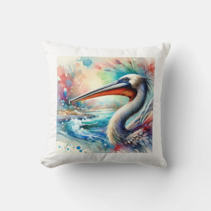 Pelican Eel Serenity 070824AREF136 - Watercolor Cushion