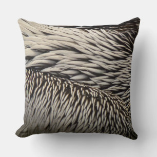 Pelican Feathers Nature Photography Cushion