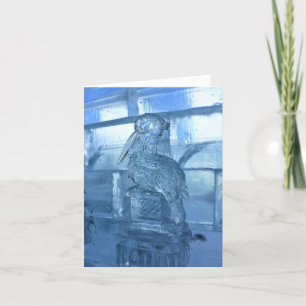 Pelican Ice Sculpture, Quebec, Canada Thank You Card