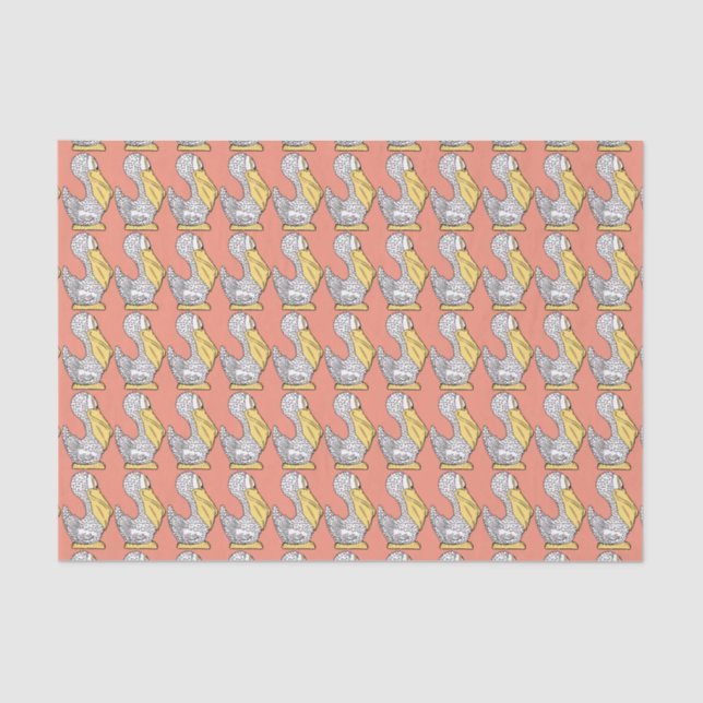 Pelican Illustration tissue paper (Front)