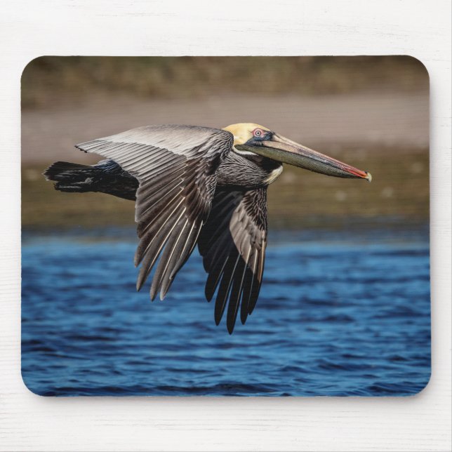 Pelican in flight mouse pad (Front)