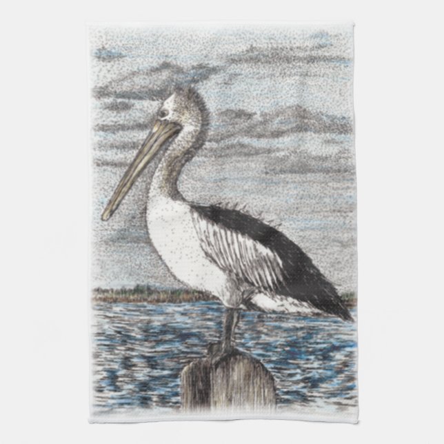 Pelican Kitchen Towel (Vertical)