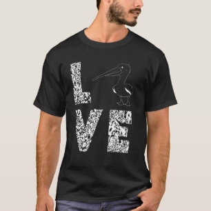 Pelican Love Leopard Tropical Bird Animal Pelican T-Shirt