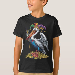 Pelican Mardi Gras Carnival Animal Lover Mens Wome T-Shirt