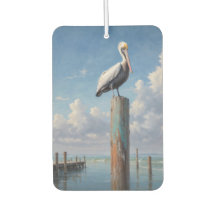 Pelican on a weathered dock pole