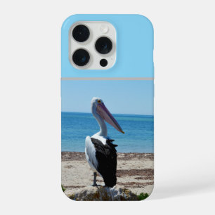 Pelican On Beach Rock, iPhone 15 Pro Case