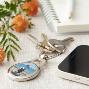 Pelican On Beach Rock, Key Ring