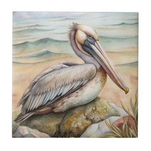 Pelican on the Beach Tile