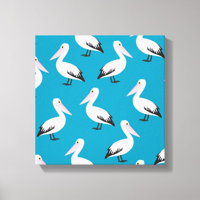 Pelican pattern canvas print (Front)