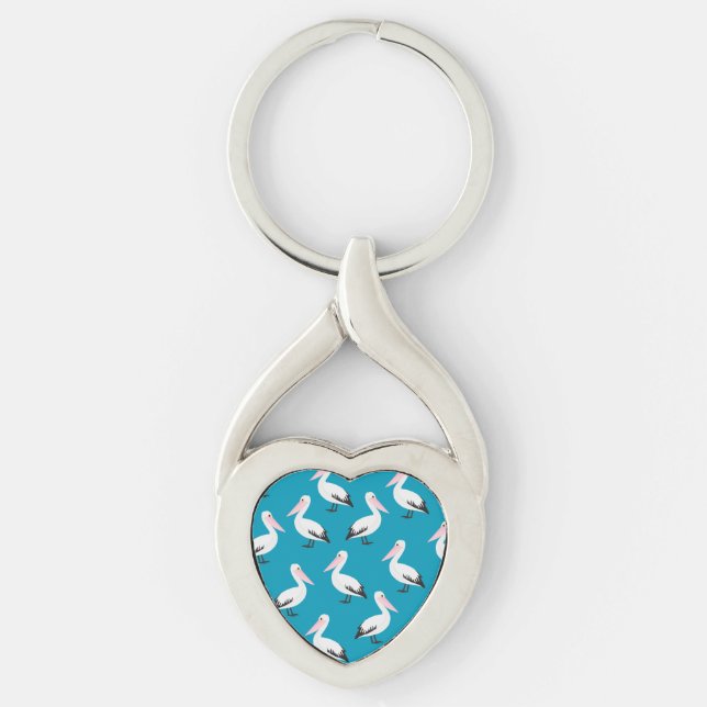 Pelican pattern key ring (Front)