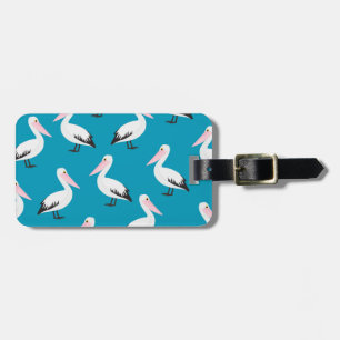 Pelican pattern luggage tag