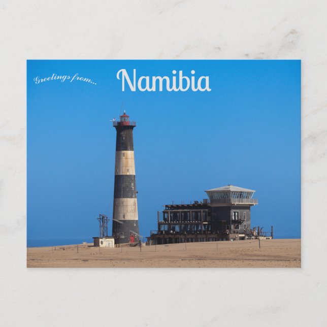 Pelican Point Lighthouse Walvis Bay Namibia Postcard (Front)