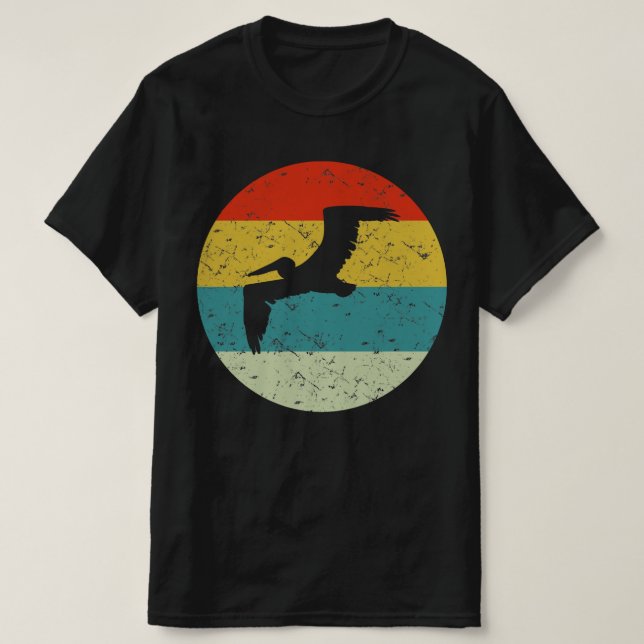 pelican retro vintage  silhouette 70s T-Shirt (Design Front)