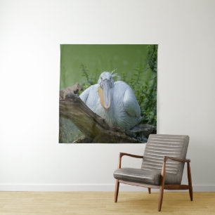 Pelican Serenity A Captivating Gaze Tapestry