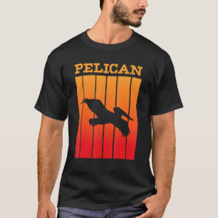 Pelican Shadow Silhouette At Sunset T-Shirt