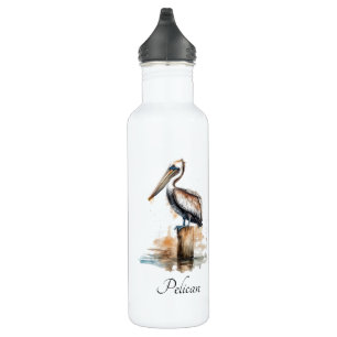 Pelican standing on a pole 710 ml water bottle