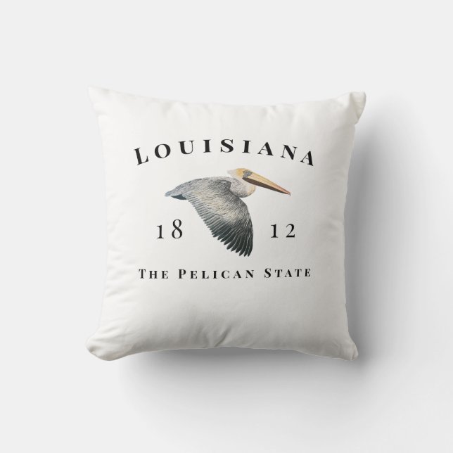 Pelican State 1812 Throw Pillow (Front)