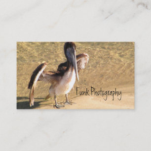 Pelican Stretching Wings Business Card