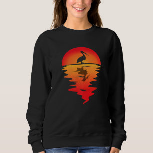 Pelican Viintage Sunset Tropical Bird Animal Pelic Sweatshirt