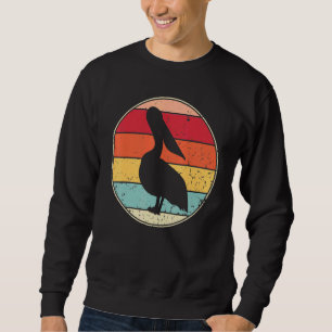 Pelican Vintage Cool Pelican Cute Bird Animal 60s Sweatshirt