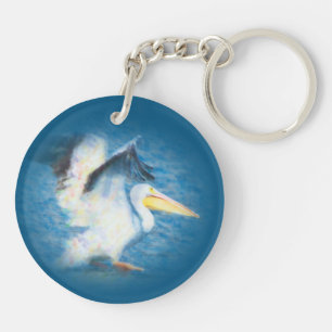 Pelican Watercolor 17 key chain