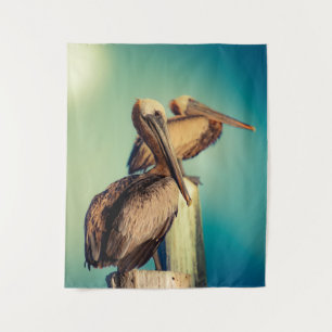 Pelicans at Dawn  Tapestry