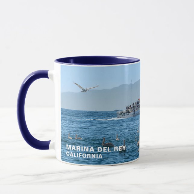 Pelicans Basking - Marina Del Rey, CA Mug (Left)