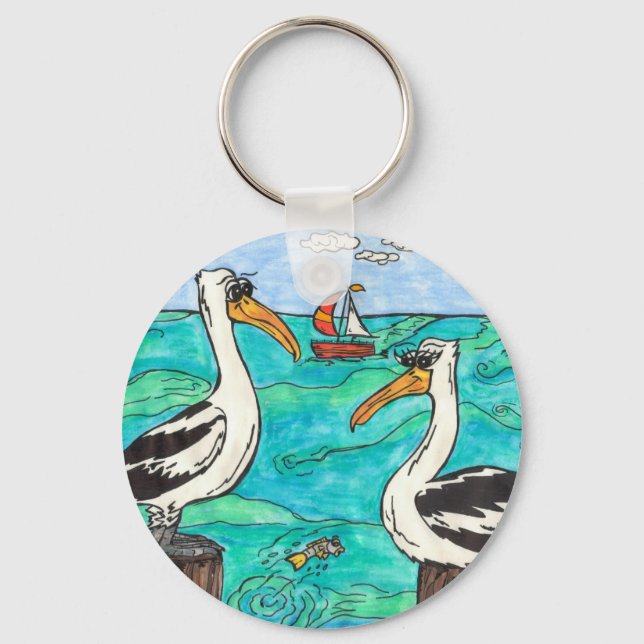 Pelicans Key Chain (Front)