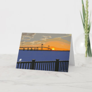 Pell Bridge at Sunset Card