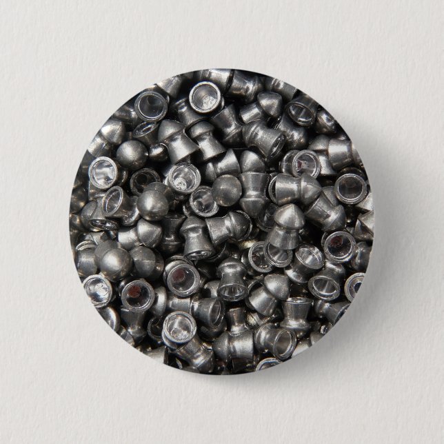 Pellet Gun Ammo - Lead Sharp Tips for Shooting 6 Cm Round Badge (Front)