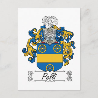 Pelli Family Crest Postcard