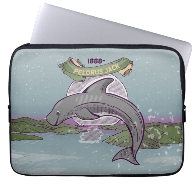 Pelorus Jack New Zealand Dolphin Laptop Sleeve (Front)