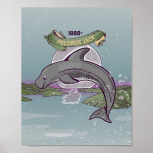 Pelorus Jack New Zealand Dolphin Poster
