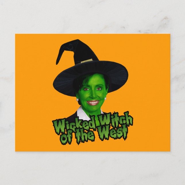 Pelosi Wicked Witch of the West Postcard (Front)