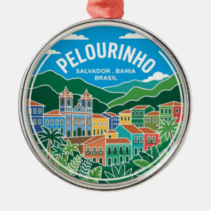 Pelourinho Brazil Metal Tree Decoration