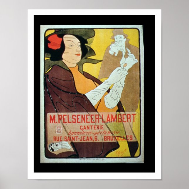 'Pelseneer-Lambert Glove Makers, Millinery and Per Poster (Front)