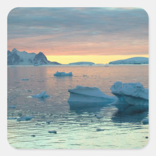 Peltier Channel in the last light of the day Square Sticker