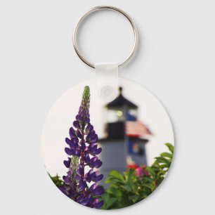 Pemaquid Lupin In the Distance Key Ring
