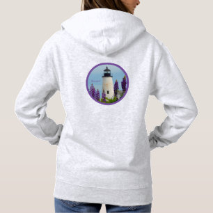 Pemaquid Point Bristol Coastal Maine Lighthouse Hoodie