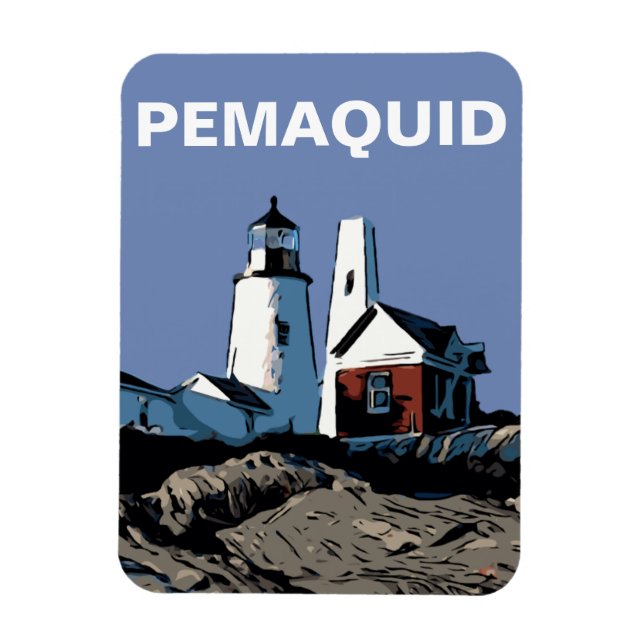 PEMAQUID POINT LIGHT MAGNET (Vertical)